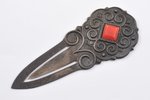 bookmark, silver, 875 standard, 3.90 g, 6.8 x 2.8 cm, the 50ies of 20th cent., Riga, Latvia, USSR...