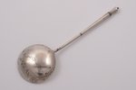 spoon, silver, 84 standard, 77.55 g, engraving, 19.6 cm, by Nikolay Pavlov, 1908-1917, Moscow, Russi...