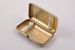 cigarette case, silver, Troika, 84 standard, 161.35 g, niello enamel, 11.5 x 6.7 x 2.5 cm, the end o...