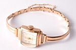 wristwatch, "Лира", USSR, the 60ies of 20th cent., gold, 583 standart, (total) 21.15 g., (dial) 2.9...