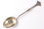 spoon, silver, 84 standard, 11.40 g, engraving, 10.9 cm, the beginning of the 20th cent....