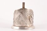 tea glass-holder, silver, 84 standart, engraving, 1908-1917, 90.15 g, by I.Prokofyev, Moscow, Russia...