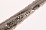 lāpstiņa, sudrabs, 84 prove, 60.05 g, apzeltījums, 16.1 cm, Oresta Kurļukova firma, 1908-1917 g., Ma...