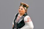 figurine, a Girl in traditional costume, porcelain, Riga (Latvia), sculpture's work, M.S. Kuznetsov...