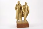 фигурная композиция, В. Ленин и Ф. Дзержинский, алюминиевый сплав, 26 см, вес 2000.700 г., 50-60е го...