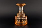 carafe, silver, amber glass, 875 standard, 20 cm, the 30ties of 20th cent., Latvia...
