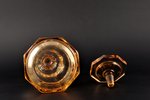 carafe, silver, amber glass, 875 standard, 20 cm, the 30ties of 20th cent., Latvia...