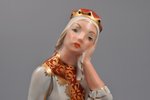 figurine, Czarevna Nesmeyana, porcelain, Riga (Latvia), USSR, Riga porcelain factory, molder - Rimma...