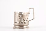 tea glass-holder, silver, Art Nouveau, 84 standard, 82.20 g, engraving, Ø (внутренний) 6.5 cm, 1899-...