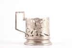 tea glass-holder, silver, Art Nouveau, 84 standard, 82.20 g, engraving, Ø (внутренний) 6.5 cm, 1899-...