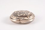 ashtray, silver, 925 standard, 24.60 g, silver stamping, 5.4 x 5.4 cm, the 50-60ies of 20th cent....