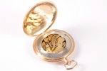 карманные часы, "Longines", Швейцария, начало 20-го века, золото, 56 проба, (общий) 48.90, 5.4 x 4.6...