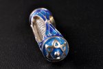 a pendant, Mezuzah, silver, enamel, 6.95 g., the item's dimensions 4.6 x 0.95 x 0.95 cm...
