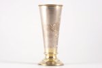 wine glass, silver, 84 standard, 178.30 g, engraving, gilding, h = 16.5 cm, Ø = 7.5 cm, 1880-1889, M...