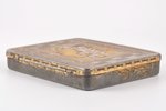 коробочка, сигаретная, A/S Maikapar, 1887-1937, металл, Латвия, 1937 г., 1.7x8x9.5 см, вес 50.45 г,...