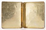 kastīte, cigarešu, A/S Maikapar, 1887-1937, metāls, Latvija, 1937 g., 1.7x8x9.5 cm, svars 50.45 g, p...