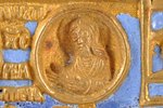 икона, Священномученик Антипа, медный сплав, 6-цветная эмаль, Российская империя, 19-й век, 10.4 x 9...