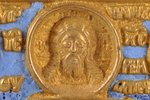 ikona, Svētmoceklis Antips, vara sakausējuma, 6-krāsu emalja, Krievijas impērija, 19. gs., 10.4 x 9...