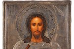 icon, Jesus Christ Pantocrator, board, silver, painting, 84 standard, Russia, 1899-1908, 30.7 x 26.4...