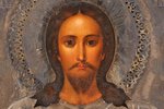 icon, Jesus Christ Pantocrator, board, silver, painting, 84 standard, Russia, 1899-1908, 30.7 x 26.4...
