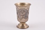 goblet, silver, 84 standard, 65.95 g, engraving, 9 cm, 1896, Minsk, Russia...