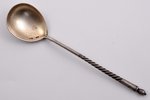spoon, silver, 84 standard, 21.25 g, engraving, 13.7 cm, 1908-1917, Moscow, Russia...