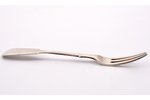 lemon fork, silver, 84 standard, 9.35 g, 10 cm, 1875, Riga, Russia...