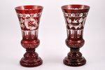2 vases, Germany, the border of the 19th and the 20th centuries, h = 25.4, Ø = 12.4 cm...