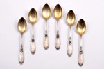 set of 6 coffee spoons, silver, 875 standart, the 30ties of 20th cent., 88.05 g, Latvia, 11.3 cm...