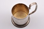 tea glass-holder, silver, 84 standard, 310.10 g, h = 13 cm, Ø (inside) = 7.6 cm, 1898-1908, St. Pete...