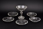 5 jam dishes and dessert bowl, Maltsev Factory, Russia, the beginning of the 20th cent., Ø 12.5, 13,...