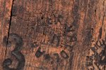 крышка от пивной бочки, с акцизной маркой, дерево, Российская империя, рубеж 19-го и 20-го веков, Ø...