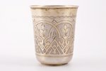 goblet, silver, 84 standard, 64.45 g, engraving, gilding, h = 7.1 cm, Ø = 6 cm, 1881, Moscow, Russia...