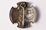 badge, Army expert-shooter (automatic rifle shooting), silver, Latvia, 20-30ies of 20th cent., 31.1...
