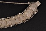 a bracelet, with silver Russian Empire 5 kopecks coins (1835,1845-1850,1853), silver, 29.65 g., the...