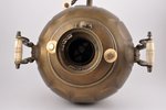 samovar, Братья Воронцовы, shape "faceted sphere", brass, Russia, the border of the 19th and the 20t...