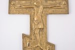 крест, Распятие, медный сплав, Российская империя, 2-я половина 19-го века, 38.5 x 19.8 x 0.8 см, 10...