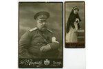 photography, 2 pcs., Tsarist Russia, military Medical Staff, beginning of 20th cent., 13x10, 9.5x4.2...