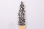letter knife, silver, national motif, 875 standart, the 30ties of 20th cent., (item's weight) 26.20...