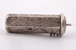 lipstick case, silver, 835 standard, 20 g, (item), engraving, 5.1 x 1.8 x 1.8 cm, the 1st half of th...