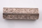 lipstick case, silver, 900 standard, 24 g, (item), engraving, 5.65 x 1.65 x 1.65 cm, the 1st half of...