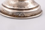 little glass, silver, 84 standard, 36.55 g, engraving, 8.6 cm, 1888, Kiev, Russia...