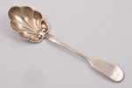 spoon, silver, "Shell", 84 standard, 14.60 g, 15 cm, 1885, Riga, Latvia, Russia...
