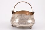 candy-bowl, silver, 84 standard, 196.10 g, engraving, Ø 12.5 cm, Vasiliy Semenov factory, 1908, Mosc...