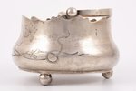 candy-bowl, silver, 84 standard, 196.10 g, engraving, Ø 12.5 cm, Vasiliy Semenov factory, 1908, Mosc...