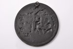 wall medallion, Scene from A. Mickiewicz's poem "Pan Tadeusz", cast iron, Ø 13.7 cm, weight 389.30 g...