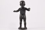 statuete, "Zēns", čuguns, 12.5 x 8 x 4 cm, svars 328.85 g., PSRS, Kasli, 1963 g....