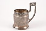 tea glass-holder, silver, "В память войны 1915" ("Commemoration of the war of 1915"), 84 standard, 1...