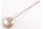 spoon, silver, Art Nouveau, 84 standard, 26.70 g, engraving, 16.9 cm, 1908-1916, Moscow, Russia...
