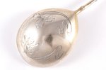 spoon, silver, Art Nouveau, 84 standard, 26.70 g, engraving, 16.9 cm, 1908-1916, Moscow, Russia...